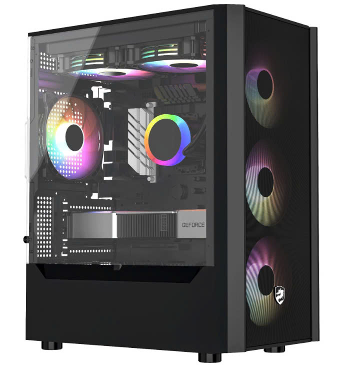 Thùng máy Vitra Cruise AX3 - Đen | Micro ATX, kèm sẵn 4 fan RGB Thùng máy Vitra Cruise AX3 - Đen | Micro ATX, kèm sẵn 4 fan RGB